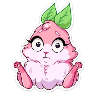 🤷‍♀️ สติกเกอร์, การ์ตูน, น่ารัก, ตัวละคร, สีชมพู, สัตว์, คาวาอิ telegram sticker