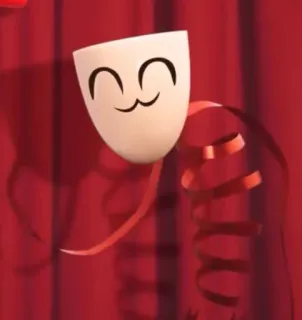 😎 máscara, teatro, drama, comedia, feliz, arte telegram sticker