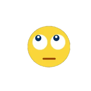 🙄 Emoji, Cara, Expresión, Pensando, Dibujos animados whatsapp sticker