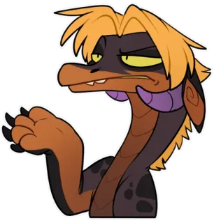 😕 Cartone animato, Sarcastico, Gesto, Serpente, Animale, Umorismo, Divertente whatsapp sticker