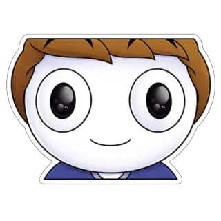 🙂 dibujo animado, pegatina, personaje, ilustración, arte digital whatsapp sticker