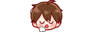 😮‍💨 Anime, Kreskówka, Śpiący, Chibi, Zmęczony telegram sticker