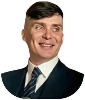 😄 Thomas Shelby Peaky Blinders Peaky Blinders, Thomas Shelby, Cillian Murphy, Drama, Gangster, 1920s telegram sticker