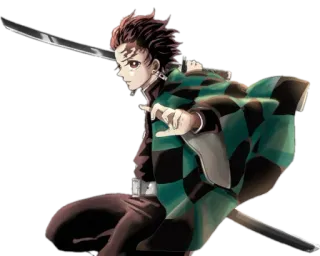 ⚔ Tanjiro Kamado Demon Slayer Anime, Manga, Spada, Demon Slayer, Tanjiro, Kamado whatsapp sticker