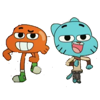 😏 Gumball The Amazing World of Gumball Cartoon, Gumball, Darwin, animiert, Freundschaft whatsapp sticker
