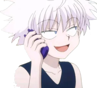 😏 Killua Zoldyck Hunter x Hunter アニメ, 漫画, キルア, Hunter x Hunter, カートゥーン telegram sticker