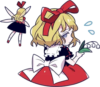 ☹️ anime, character, girl, cute, illustration, cartoon telegram sticker