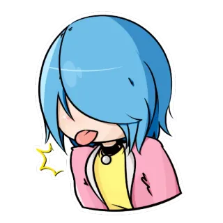 😝 Anime, Chibi, Cartoon, Niedlich, Sticker telegram sticker