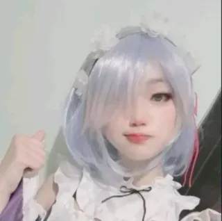 📍 Rem Re:Zero anime, rem, cosplay, re:zero, maid, character, cute, waifu telegram sticker