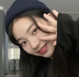 🌸 여자, 소녀, 사람, 인물, 모자, 겨울, 한국, 아시아 telegram sticker