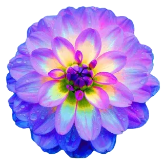 🌼 цветок, фиолетовый, цветочный, георгин, цветок, цветение telegram sticker