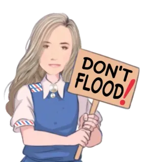 🚫 DON'T FLOOD! powódź, protest, środowisko, zmiana klimatu, woda, ostrzeżenie telegram sticker