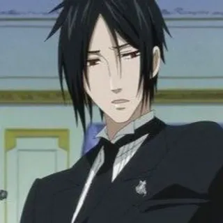🔌 Sebastian Michaelis Black Butler อนิเมะ, พ่อบ้าน, เซบาสเตียน มิคาเอลิส, คนลึกไขปริศนา, มังงะ, ตัวละคร telegram sticker