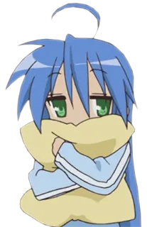 🛏 Konata Izumi Lucky Star Anime, Dibujos animados, Chica, Kawaii, Lucky Star whatsapp sticker