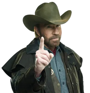 👆 Chuck Norris cowboy, actor, chuck, norris, walker, texas ranger telegram sticker