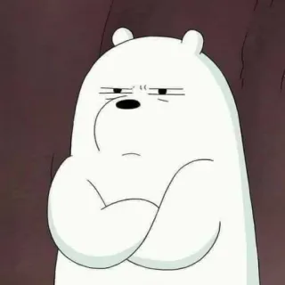 ❄️ Ice Bear We Bare Bears Dessin animé, Ours, Ours polaire, We Bare Bears, En colère, Personnage, Ours polaire whatsapp sticker