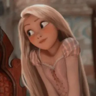 🌻 Rapunzel Tangled putri, Disney, pirang, kartun, animasi telegram sticker