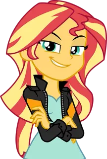 😏 Sunset Shimmer My Little Pony: Equestria Girls アニメ, 女の子, サンセットシマー, エクエストリア・ガールズ, MLP whatsapp sticker