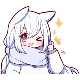 👍 Аниме, Каваи, Милый, Наклейка, Манга, Персонаж telegram sticker