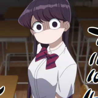 🦋 Komi Shouko Komi Can't Communicate Anime, Mangá, Komi Can't Communicate, Uniforme escolar, Komi Shouko, Garota anime, Fofa telegram sticker