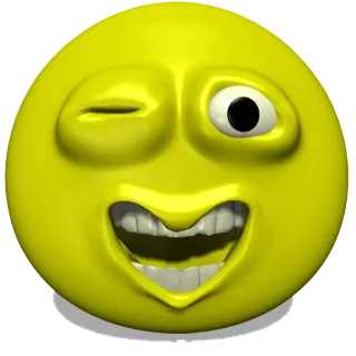 😍 表情符号, 笑脸, 眨眼, 脸, 黄色 telegram sticker
