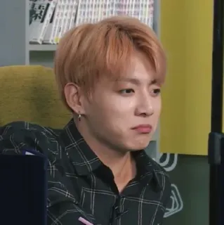 🤔 Jungkook kpop, bts, jungkook, sänger, musik, ausdruck telegram sticker