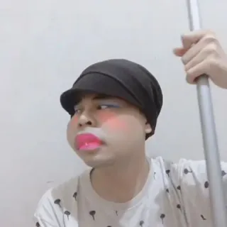 ✨ trang điểm, chân dung, mũ, người, selfie telegram sticker