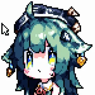 😊 Anime, Pixel art, Słodkie, Dziewczyna, Chibi, Postać telegram sticker