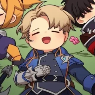 ☺️ Anime, Chibi, Dibujo animado, Personaje, Lindo, Durmiendo telegram sticker