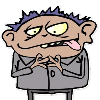 😛 Desenho animado, Personagem, Ilustração, Engraçado, Bobo, Pessoa whatsapp sticker