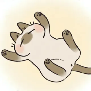 😴 cat, cute, animal, siamese cat, cartoon, pet telegram sticker
