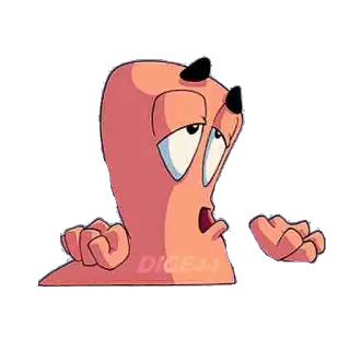 😶 Earthworm Jim earthworm jim, การ์ตูน, ตัวละคร, หนอน telegram sticker