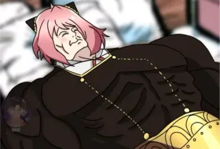 😴 Anya Forger Spy × Family anime, meme, funny, parody, muscle, spy x family, anya telegram sticker
