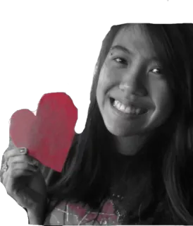 ❤ corazón, sonriendo, mujer, retrato, amor, feliz telegram sticker