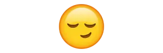 😌 sonrisa socarrona, emoji, expresión facial, juguetón telegram sticker