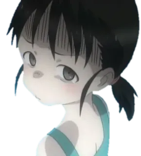 😓 anime, garota, preocupada, triste, inquietada, desenho animado, personagem telegram sticker