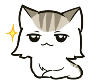 ✨ แมว, ยิ้มเยาะ, การ์ตูน, น่ารัก, สัตว์ whatsapp sticker