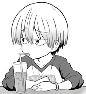 😒 Аниме, Манга, Мультфильм, Напиток, Хлебать, Короткие волосы telegram sticker