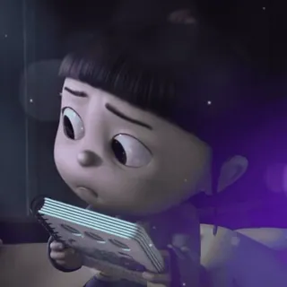 🧊 Agnes Despicable Me Cartoon, Figur, Traurig, Anime, Zeichnung whatsapp sticker
