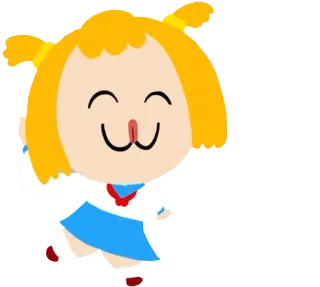 🙃 anime girl, cartoon character, cute, school uniform, kawaii telegram sticker