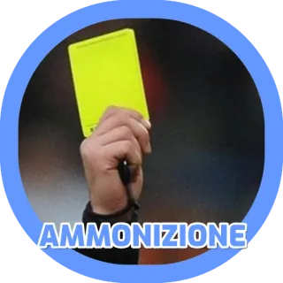 ⚠️ AMMONIZIONE calcio, football americano, cartellino giallo, ammonizione telegram sticker