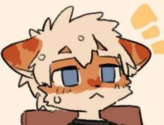 😢 Katze, Fell, Orange, Anime, Cartoon, Süß whatsapp sticker