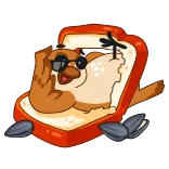 Воробушек Сема @FOXDIZIGNERLIFE telegram stickers