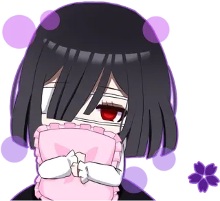 🤗 anime, manga, cute, bandage, pillow, kawaii whatsapp sticker