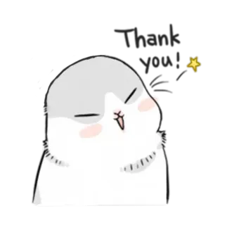 ✳️ Thank You! terima kasih, kucing, imut, stiker, binatang, bintang telegram sticker
