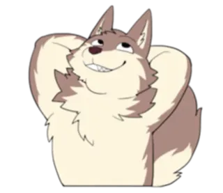 🏞 wolf, tier, cartoon, aufkleber, furry telegram sticker