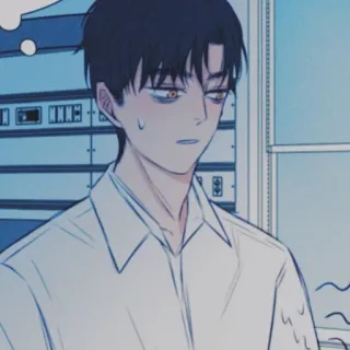 ✖ Anime, Manga, Personaje, Cansado/a, Preocupado/a telegram sticker