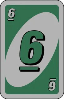 💚 uno, card, game, number, six whatsapp sticker