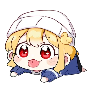 😛 anime, cute, chibi, cartoon, duck whatsapp sticker