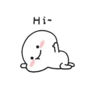 🪐 Hi~ carino, ciao, cartone animato, saluto, semplice telegram sticker